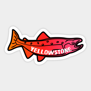 Yellowstone national park trout fishing Wyoming rainbow brown cutthroat Sticker